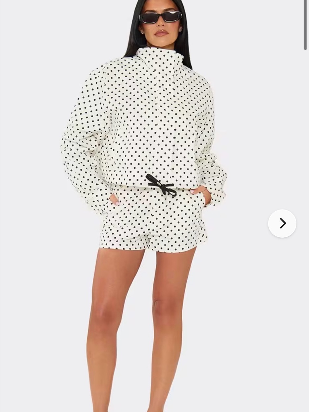 Bailey Rose Polka Dot Short Set - XS White/Black New With Tags